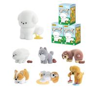 52TOYS PooPoo Pups Cute Dogs Blind Box 3PCS Random Anime Action Figure Collectible Toy, Desktop Home Decoration, Gift for Birthday Party