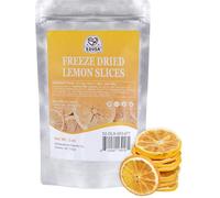 52USA Freeze Dried Lemon Slices, 3oz (85g), Dehydrated Lemon Slices for Teas, Infused Water, All Natural, No Additives, No Sugar Added, Dried Fruit for Cocktails, Baking & Garnishing