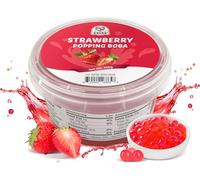 52USA Strawberry Popping Boba 500g Pack of Bursting Strawberry Flavour Beads for Bubble Tea, Desserts and Drinks
