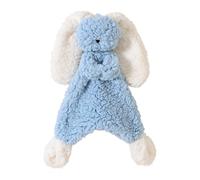 52x32cm Custom Baby Comforter Blanket with Plush Lamb Toy Personalised Embroidery Newborn Sleep Aid Machine Washable Unisex Baby Gift Blue White Nursery Essential