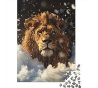 52x38cm/1000pcs, 1000 Piece Adult Jigsaw, Lion Take A Shower