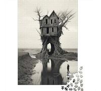 52x38cm/1000pcs 1000 Piece Jigsaw, Abandoned Treehouse in The Desert