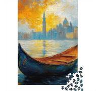52x38cm/1000pcs 1000 Piece Jigsaw, Cityscape Lonely Lake, Winter Gift