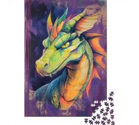 52x38cm/1000pcs 1000 Piece Jigsaw, Green Dragon Portrait