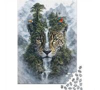 52x38cm/1000pcs 1000 Piece Jigsaw, Jaguar The Mythic Guardian of The Verdant Wilds, Festive Present