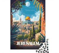 52x38cm/1000pcs 1000 Piece Jigsaw, Jerusalem Travel Poster, Winter Gift