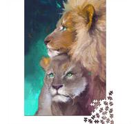 52x38cm/1000pcs 1000 Piece Jigsaw, Lion And Lioness