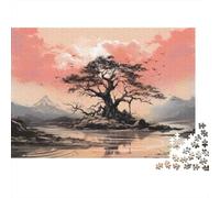 52x38cm/1000pcs 1000 Piece Jigsaw, Magic Tree Landscape Fantasy Artwork, Winter Gift