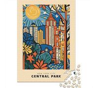 52x38cm/1000pcs 1000 Piece Jigsaw, New York City Central Park Art