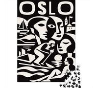 52x38cm/1000pcs 1000 Piece Jigsaw, Oslo Vintage Travel Poster, Winter Gift