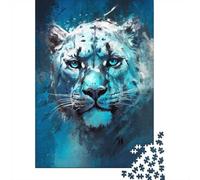 52x38cm/1000pcs 1000 Piece Jigsaw, Snow Leopard Gaze_2 | For New Year downtime after the celebrations: Adult jigsaw puzzle with 1000 pieces gives adults a calm winter activity.