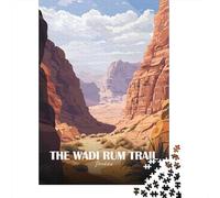 52x38cm/1000pcs 1000 Piece Jigsaw, The Wadi Rum Trail, Jordan