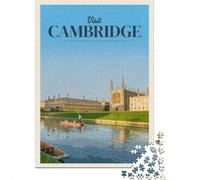 52x38cm/1000pcs 1000 Piece Jigsaw, Visit Cambridge, Festive Present
