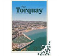 52x38cm/1000pcs 1000 Piece Jigsaw, Visit Torquay, Holiday Puzzle Gift