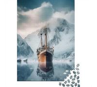 52x38cm/1000pcs, 1000 Piece Paper Puzzle, Antartica And Ship Ice