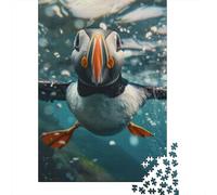 52x38cm/1000pcs, 1000 Piece Paper Puzzle, Atlantic Puffin | For quiet time before New Year, this adult jigsaw puzzle with 1000 pieces turns winter leisure into a focused activity.