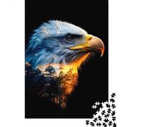 52x38cm/1000pcs, 1000 Piece Paper Puzzle, Bald Eagle Silhouette Photography