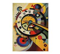 52x38cm/1000pcs Adult Pieces Jigsaw Puzzle Abstract Clock Artwork Jigsaws for Adults Toy Wall Decor For Family Fun Challenging To Complete 52x38cm/1000pcs