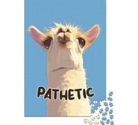 52x38cm/1000pcs, Adult Puzzle, 1000 Pieces, Pathetic Llama Looking Down