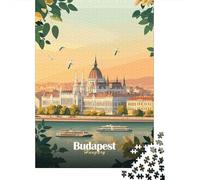 52x38cm 1000pcs Budapest Parliament Building Jigsaw Puzzle, 1000 Piece | For a break from screens: Adult jigsaw puzzle with 1000 pieces turns free time into a focused activity.