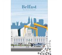 52x38cm/1000pcs, Classic Jigsaw for Adults, 1000 Pieces, Travel to Belfast