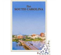 52x38cm/1000pcs, Classic Jigsaw Puzzle, 1000 Pieces, Visit South Carolina | For a patient pastime, this adult jigsaw puzzle with 1000 pieces works well for longer puzzle sessions.