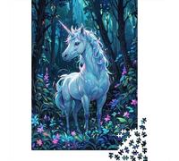 52x38cm/1000pcs, Jigsaw for Adults, 1000 Pieces, Magical Unicorn in Forest | For the festive season, this adult jigsaw puzzle with 1000 pieces makes a thoughtful puzzle gift for adults.