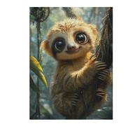 52x38cm/1000pcs Jigsaw Puzzle for Adults A Cute Cartoon Sloth Puzzle for Adults Family Game Difficult Challenge Parent-child Interaction 52x38cm/1000pcs
