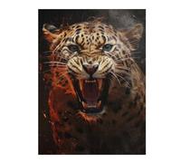 52x38cm/1000pcs Jigsaw Puzzle for Adults Angry Leopard Puzzle for Adults Family Game Difficult Challenge Parent-child Interaction 52x38cm/1000pcs