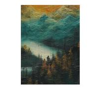 52x38cm/1000pcs Jigsaw Puzzle for Adults Blue Mountain Landscape Puzzle for Adults Family Game Difficult Challenge Parent-child Interaction 52x38cm/1000pcs