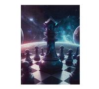 52x38cm/1000pcs Jigsaw Puzzle for Adults Chess Queen in Space Adult Jigsaw Puzzle Toy Wall Decor Staycation Kill Time Parent-child Interaction 52x38cm/1000pcs