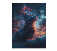 52x38cm/1000pcs Jigsaw Puzzle for Adults Cosmic Kitten Jigsaw for Adults DIY Toys Improve Memory Unique Gifts for Birthday And Christmas 52x38cm/1000pcs