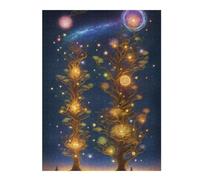 52x38cm/1000pcs Jigsaw Puzzle for Adults Galactic Trees of Light Adult Puzzles Family Game Pattern Assembly Unique Gifts for Birthday And Christmas 52x38cm/1000pcs