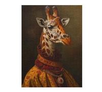 52x38cm/1000pcs Jigsaw Puzzle for Adults Medieval Giraffe Portrait Jigsaw Puzzle Family Games A Work of Art Unique Gifts for Birthday And Christmas 52x38cm/1000pcs