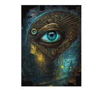 52x38cm/1000pcs Jigsaw Puzzle for Adults Steampunk Eye Artwork Adult Puzzles Family Game Pattern Assembly Unique Gifts for Birthday And Christmas 52x38cm/1000pcs