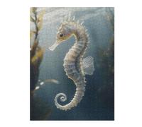 52x38cm/1000pcs Jigsaw Puzzle for Adults White Seahorse Underwater Puzzle for Adults Family Game Difficult Challenge Parent-child Interaction 52x38cm/1000pcs
