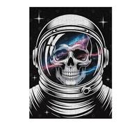 52x38cm/1000pcs Jigsaw Puzzle for Teenagerss Astronaut Skull with Galaxy Reflection Adult Jigsaw Hands-on Game Analysis And Logic Christmas Birthday Gifts 52x38cm/1000pcs
