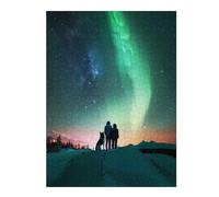 52x38cm/1000pcs Jigsaw Puzzle for Teenagerss Aurora Galaxy Explorers Jigsaw Puzzle Toy Wall Decor Analysis And Logic Fun at Home Activities, 52x38cm/1000pcs