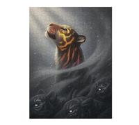 52x38cm/1000pcs Jigsaw Puzzle for Teenagerss Finding Myself Tiger Jigsaw Puzzle Toy Wall Decor Analysis And Logic Fun at Home Activities, 52x38cm/1000pcs