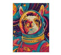 52x38cm/1000pcs Jigsaw Puzzle for Teenagerss Lama Astronaut Space Jigsaw Puzzle Toy Wall Decor Analysis And Logic Fun at Home Activities, 52x38cm/1000pcs