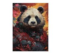52x38cm/1000pcs Jigsaw Puzzle for Teenagerss Steampunk Panda Art Puzzles for Adults Family Game For Family Fun Christmas Birthday Gifts 52x38cm/1000pcs