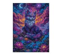 52x38cm/1000pcs Jigsaw Puzzles- Celestial Fox in Lotus Garden Jigsaws for Adults Brain Teaser Game Precision Cutting Deal As Gifts for The Whole Family 52x38cm/1000pcs