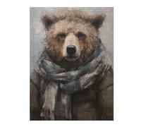 52x38cm/1000pcs Jigsaw Puzzles Cuddly Brown Bear Puzzle for Adults Relaxing Games Precision Cutting Unique Birthday And Xmas Gifts 52x38cm/1000pcs