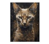 52x38cm/1000pcs Jigsaw Puzzles for Adults Abyssinian Cat Magic Power Teenagers Puzzles Hands-on Game Improve Memory Parent-child Interaction 52x38cm/1000pcs