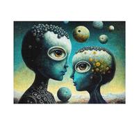 52x38cm/1000pcs Jigsaw Puzzles for Adults Alien Encounter A Cosmic Romance Jigsaw for Adults Relax Games For Family Fun for Is Ideal As A Gift 52x38cm/1000pcs