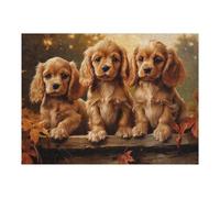 52x38cm/1000pcs Jigsaw Puzzles for Adults American Cocker Spaniel Pu Jigsaw for Adults Anti-Stress Toys A Work of Art Birthday And Unique Gifts 52x38cm/1000pcs