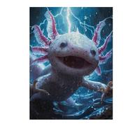 52x38cm/1000pcs Jigsaw Puzzles for Adults Axolotl Lightning Jigsaw Puzzle Hands-on Game Wall Art Unique Gifts for Birthday And Christmas 52x38cm/1000pcs
