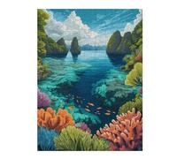 52x38cm/1000pcs Jigsaw Puzzles for Adults Beautiful Raja Ampat Adult Puzzles Brain Teaser Game Precision Cutting Difficult And Challenge 52x38cm/1000pcs