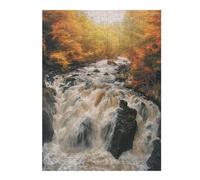 52x38cm/1000pcs Jigsaw Puzzles for Adults Black Linn Falls Hermitage Puzzles for Adults Hands-on Game Perfect Decoration Unique Gifts for Birthday And Christmas 52x38cm/1000pcs