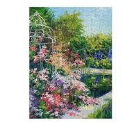 52x38cm/1000pcs Jigsaw Puzzles for Adults Blooming Pond Adult Puzzles Brain Teaser Game Precision Cutting Difficult And Challenge 52x38cm/1000pcs